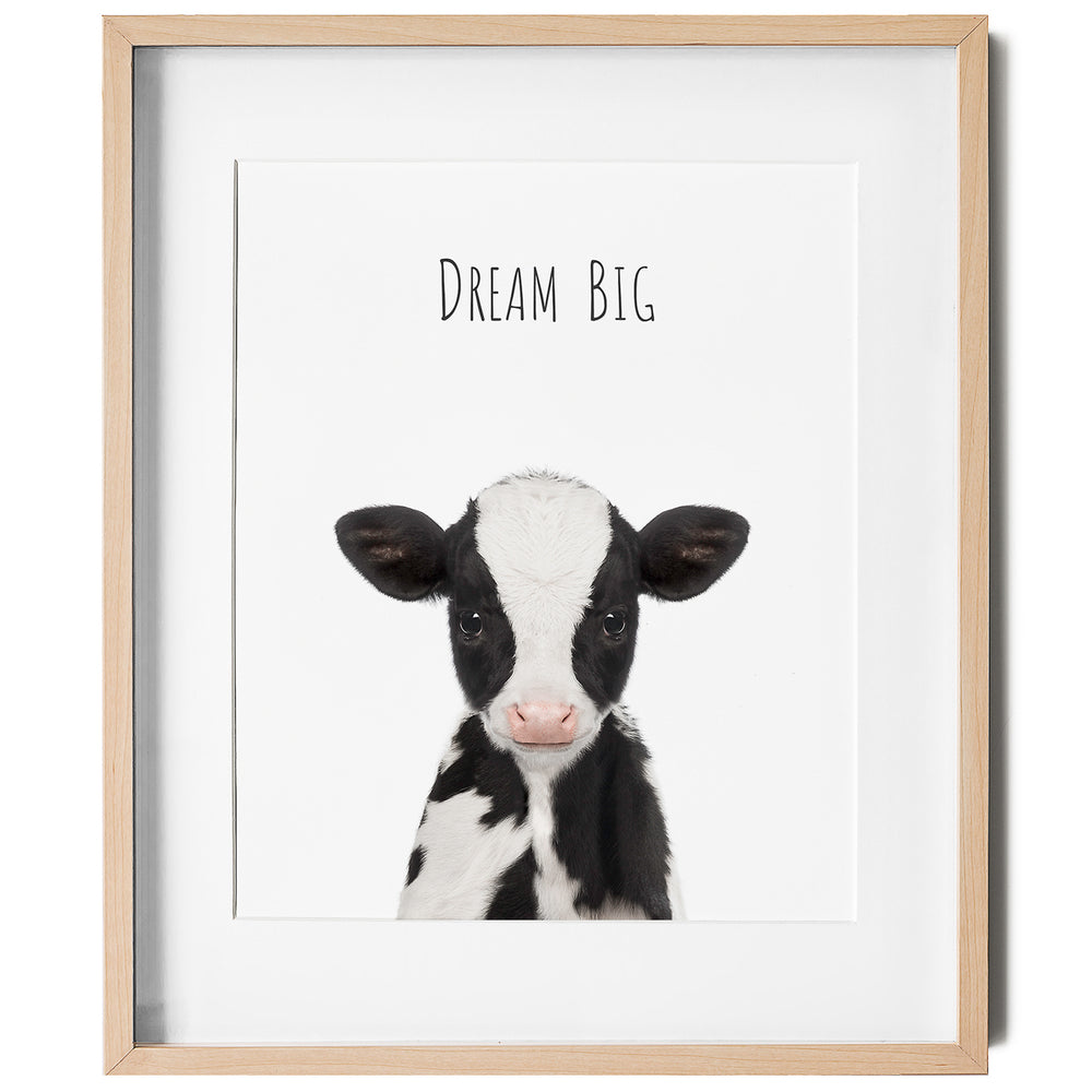 
                      
                        Cow Dream Big Inspirational Nursery Wall Art
                      
                    