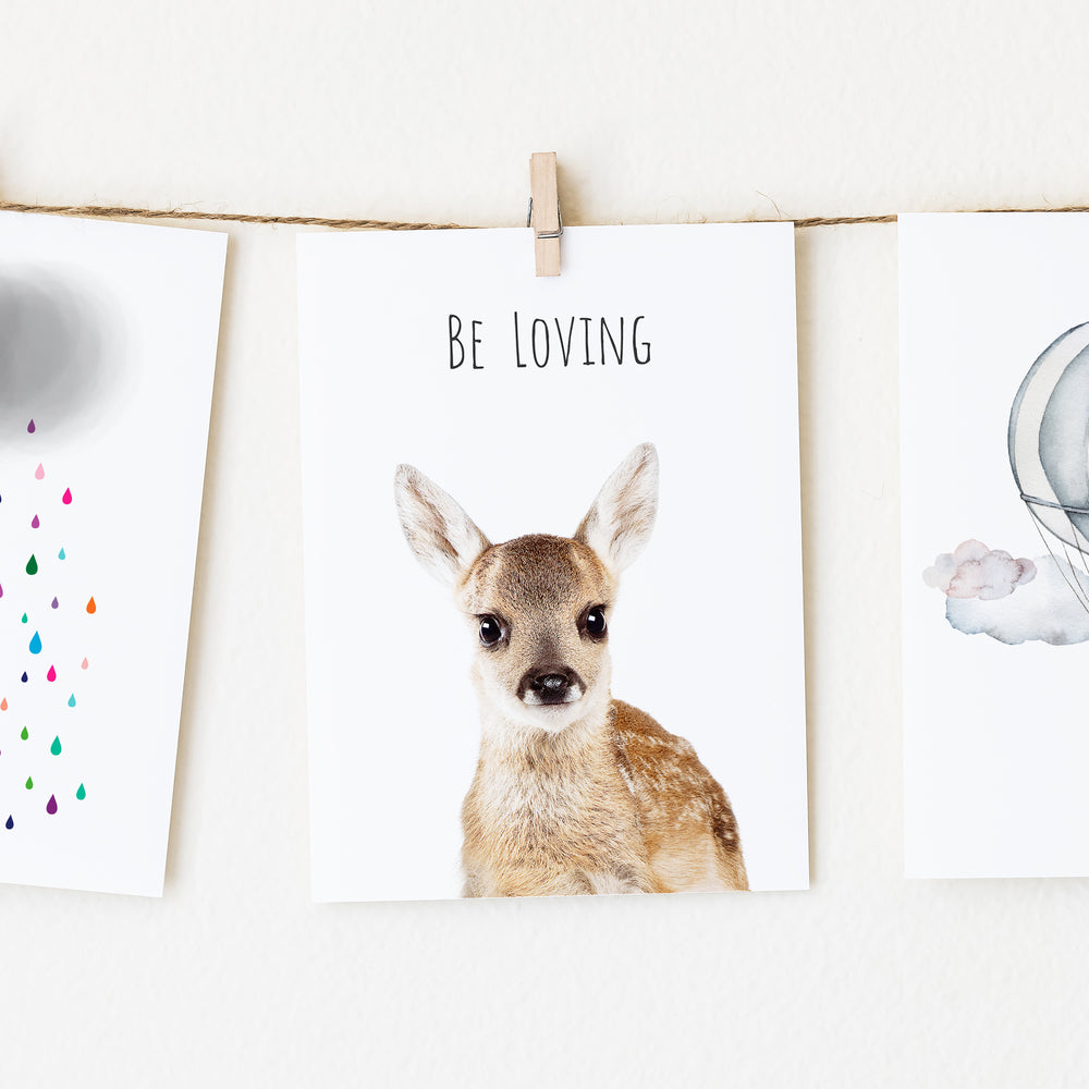 
                      
                        Deer Be Loving - Positive Affirmations Wall Art for Kids
                      
                    