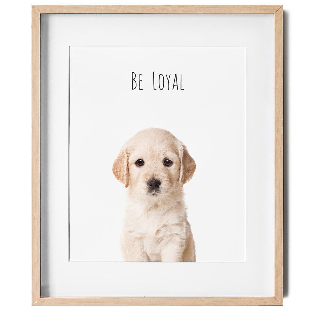 
                      
                        Golden Retriever Be Loyal Inspirational Nursery Wall Art
                      
                    