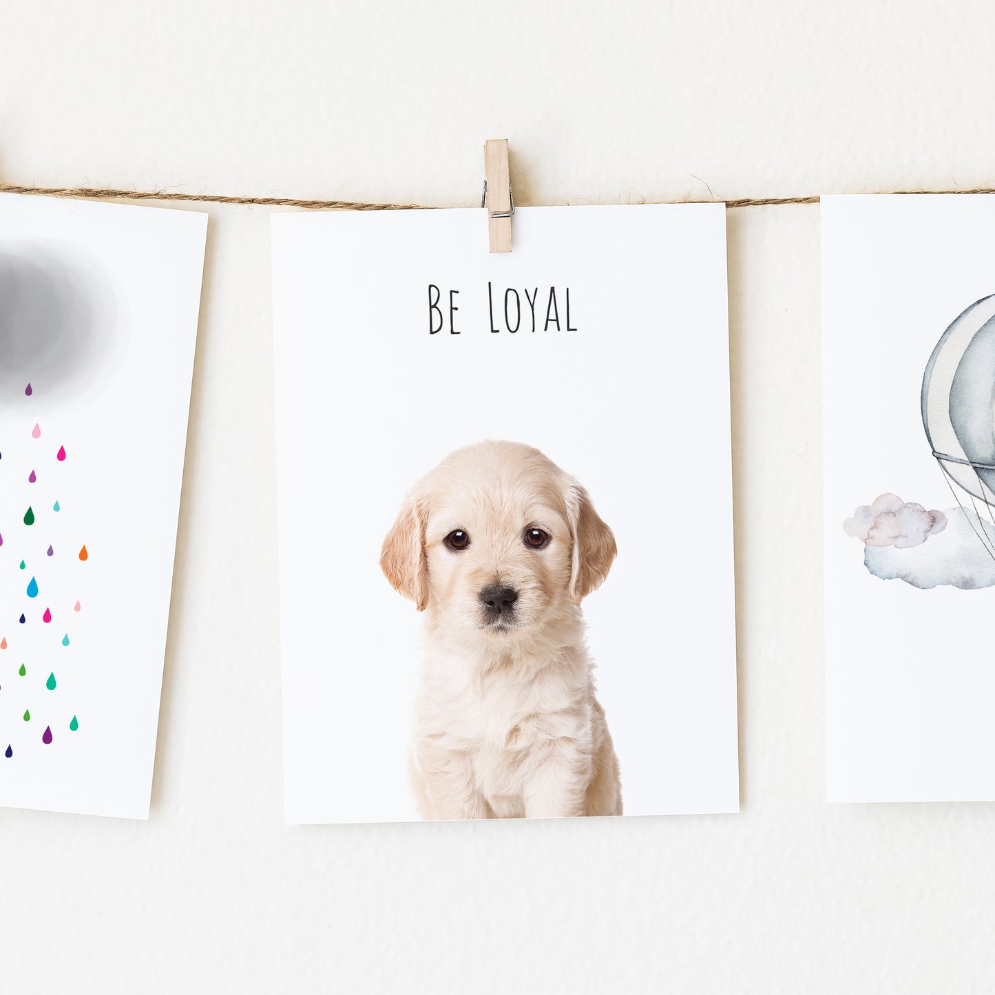 Golden Retriever Be Loyal Inspirational Nursery Wall Art