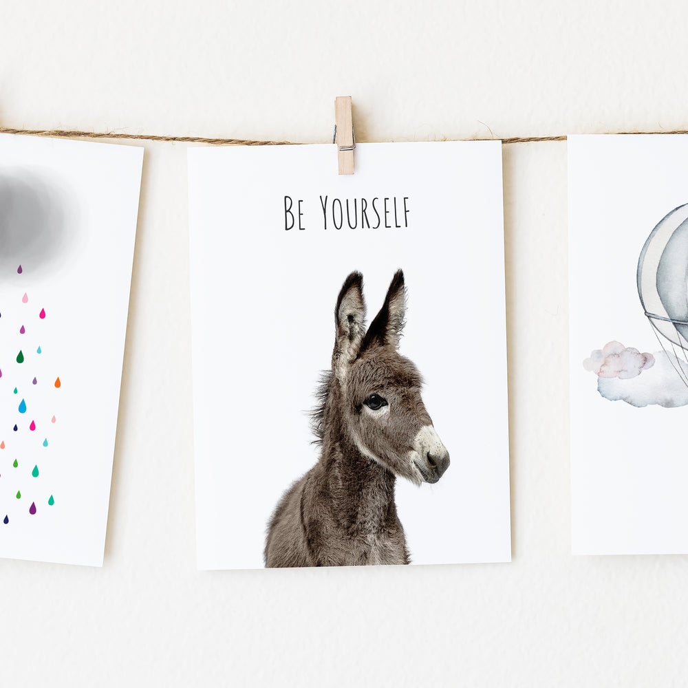 Donkey Be Yourself Inspirational Nursery Wall Art