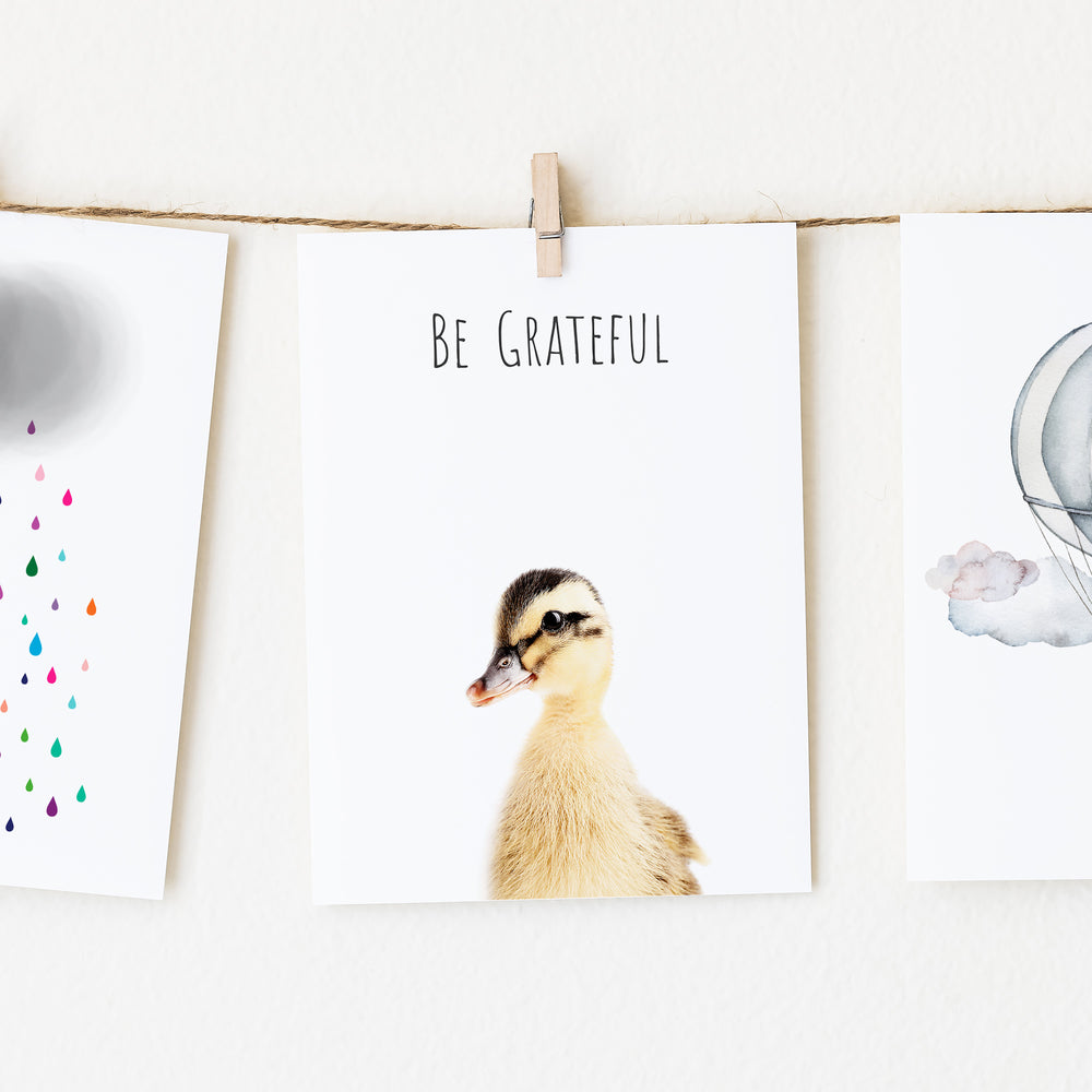 Duck Be Grateful Inspirational Nursery Wall Art