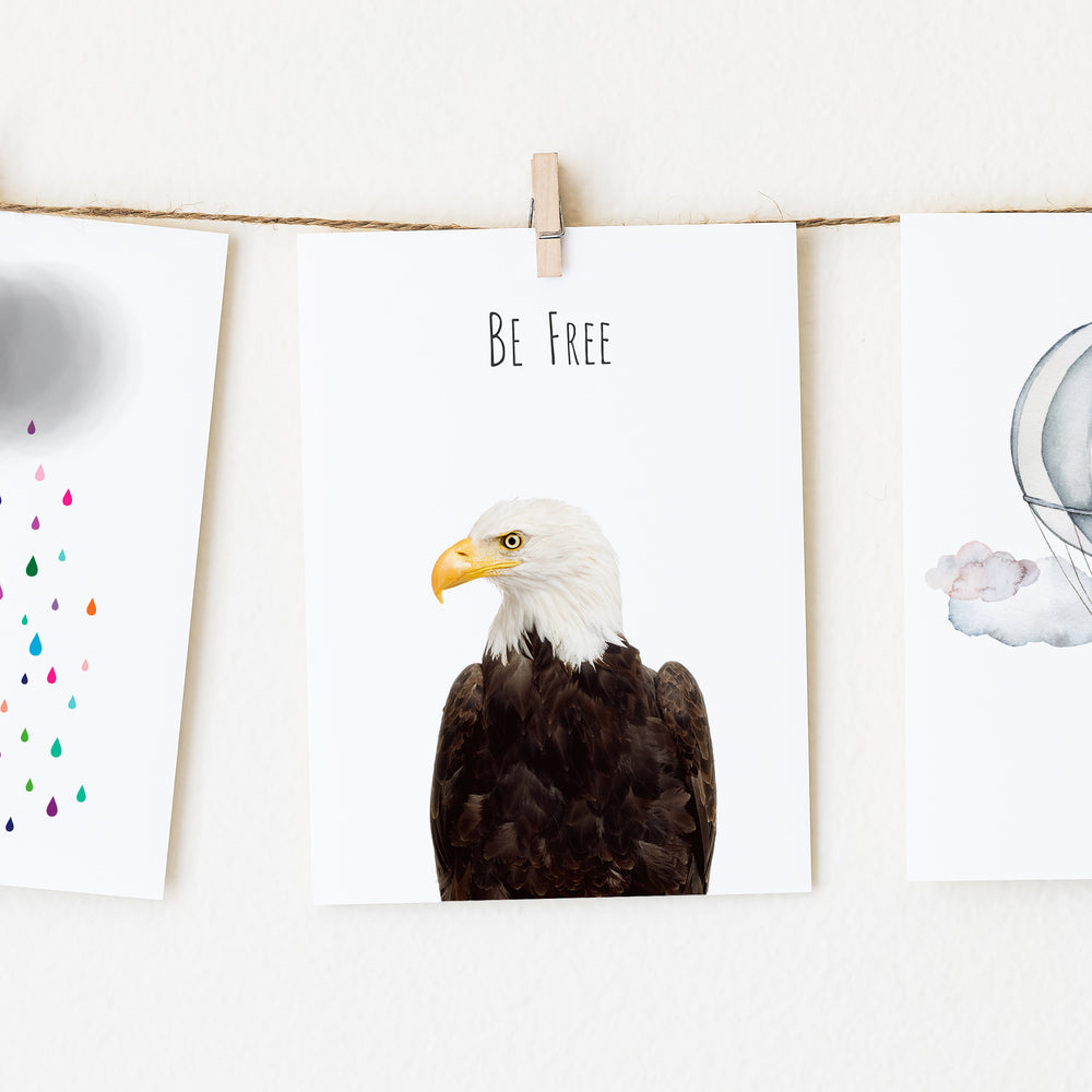 
                      
                         Eagle Be Free inspirational wall art for a nursery or kids' room! 
                      
                    