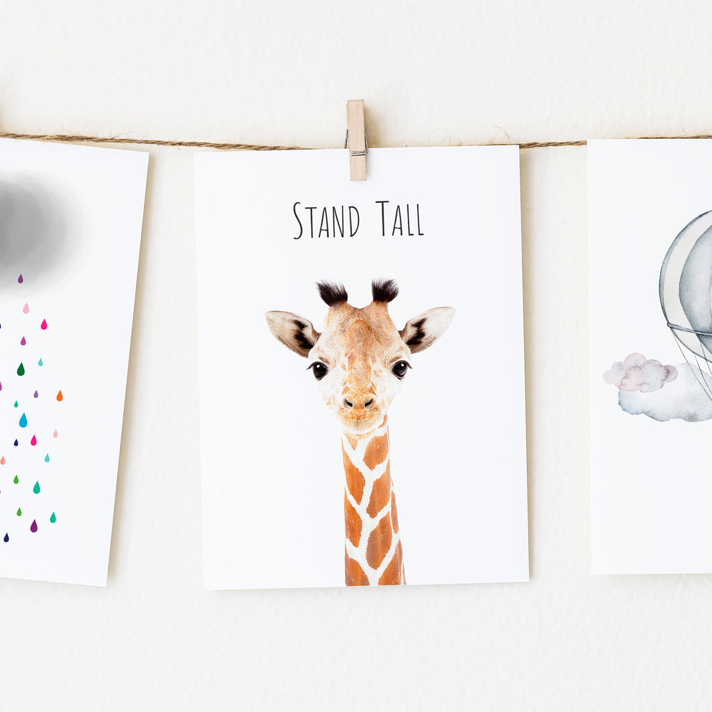 
                      
                        Giraffe Stand Tall Inspirational nursery Wall Art
                      
                    