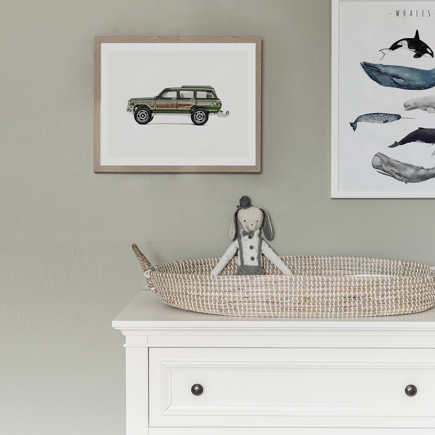 green car nursery wall decor for boys