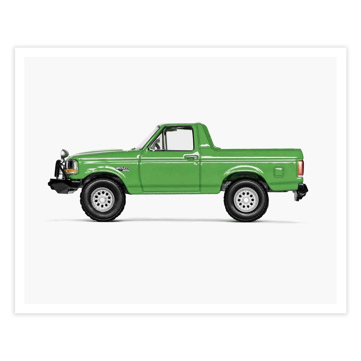 Green Pickup Truck Nursery Car Print for Boys