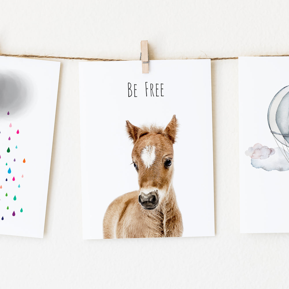 
                      
                        Horse Be Free Inspirational Nursery Wall Art
                      
                    