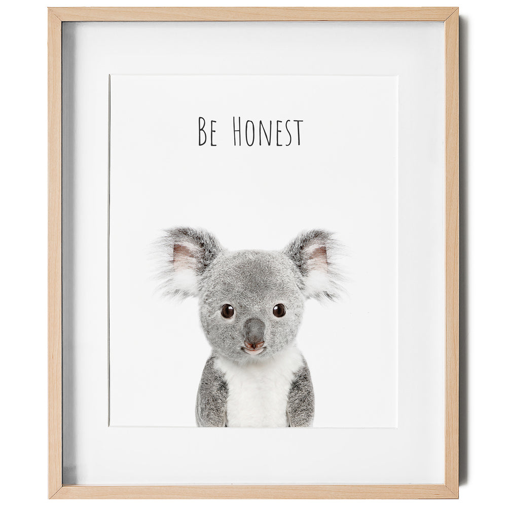 Koala Be Honest inspirational Wall Art for nursery