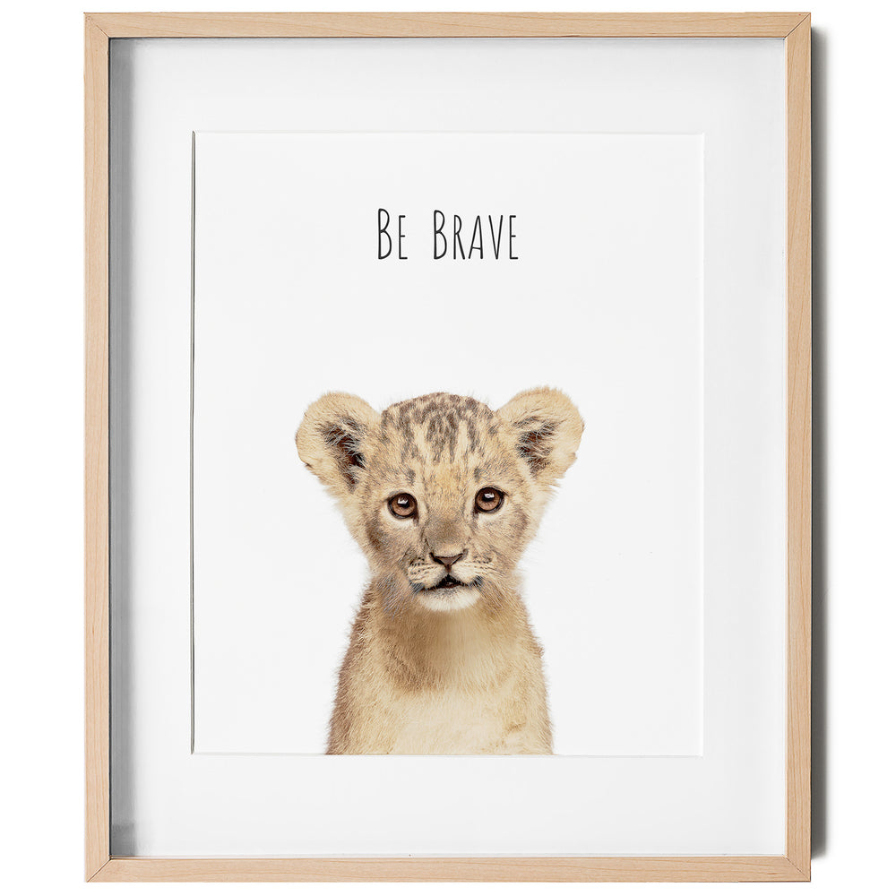 Lion Be Brave Inspirational Nursery Wall Art