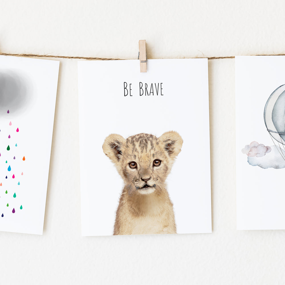 
                      
                        Lion Be Brave Inspirational Nursery Wall Art
                      
                    