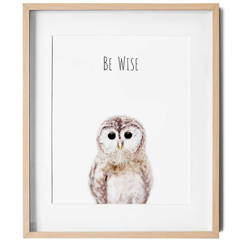 
                      
                        Owl Be Wise - Inspirational Wall Art for nursery or kids room
                      
                    