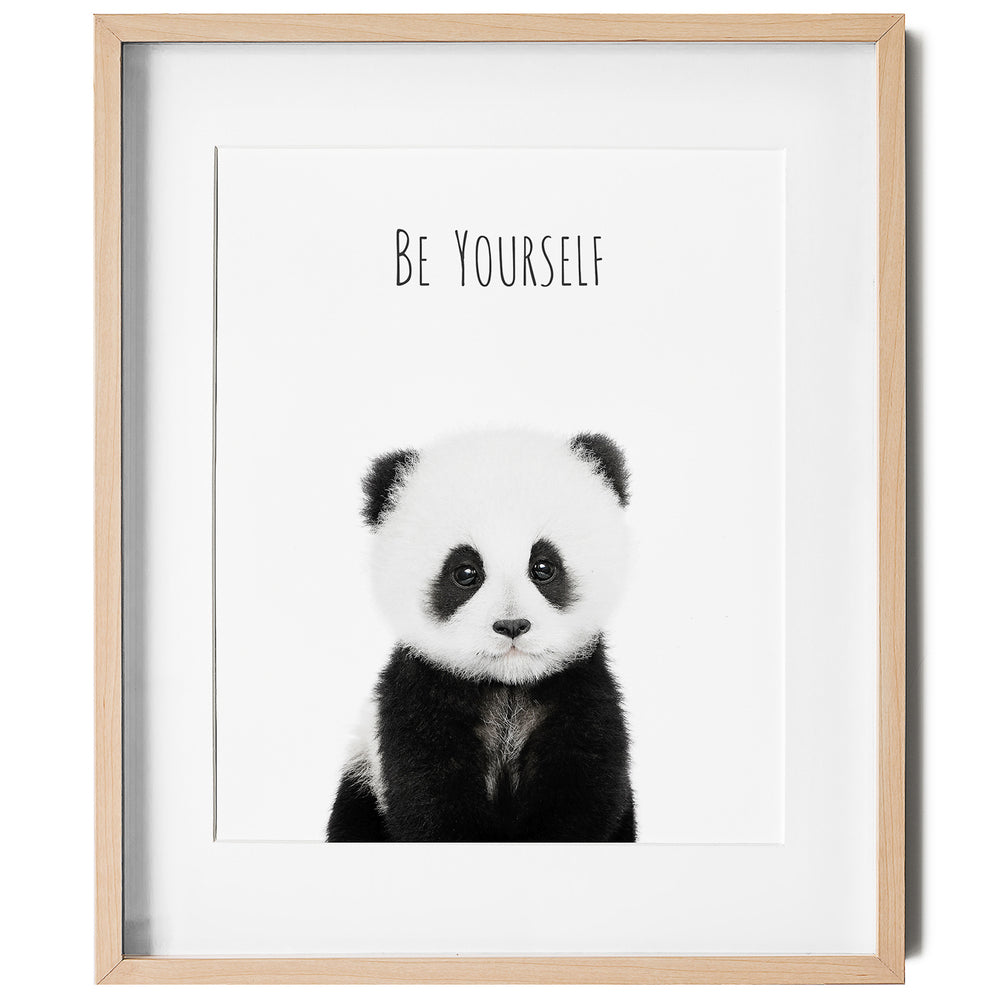 Panda Be Yourself Inspirational nursery Wall Art