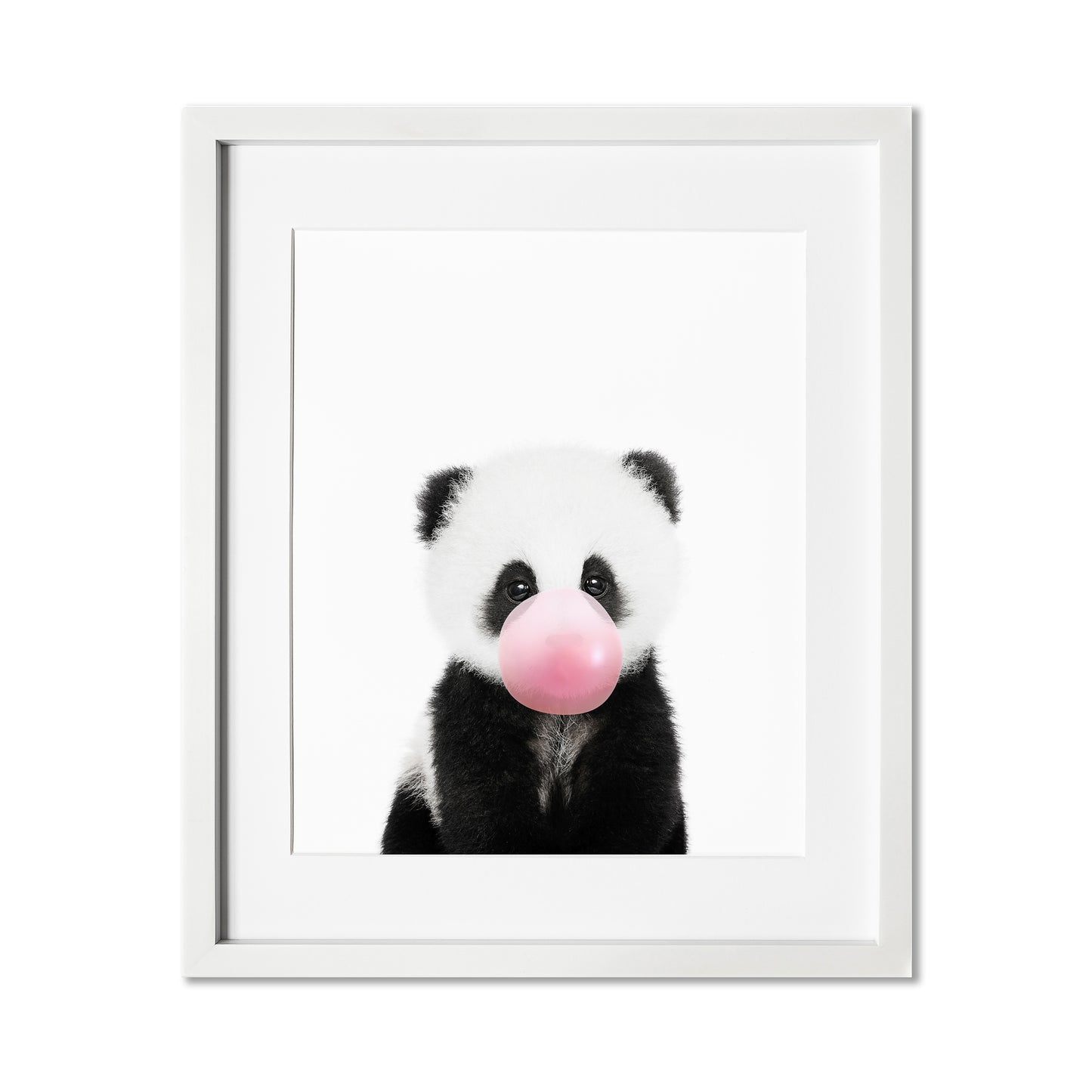 Baby Panda Blowing Pink Bubble Gum