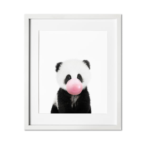 Baby Panda Blowing Pink Bubble Gum