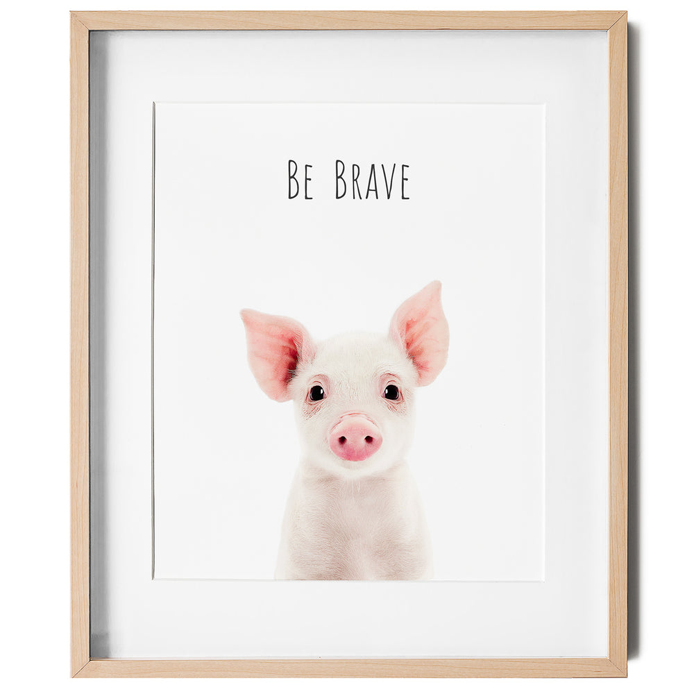 Piglet Be Brave Inspirational Nursery Wall Art