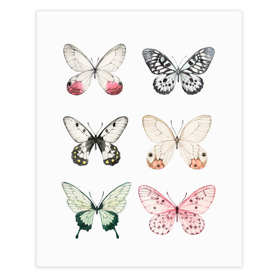 Load image into Gallery viewer, pink Butterfly girls room wall art 
