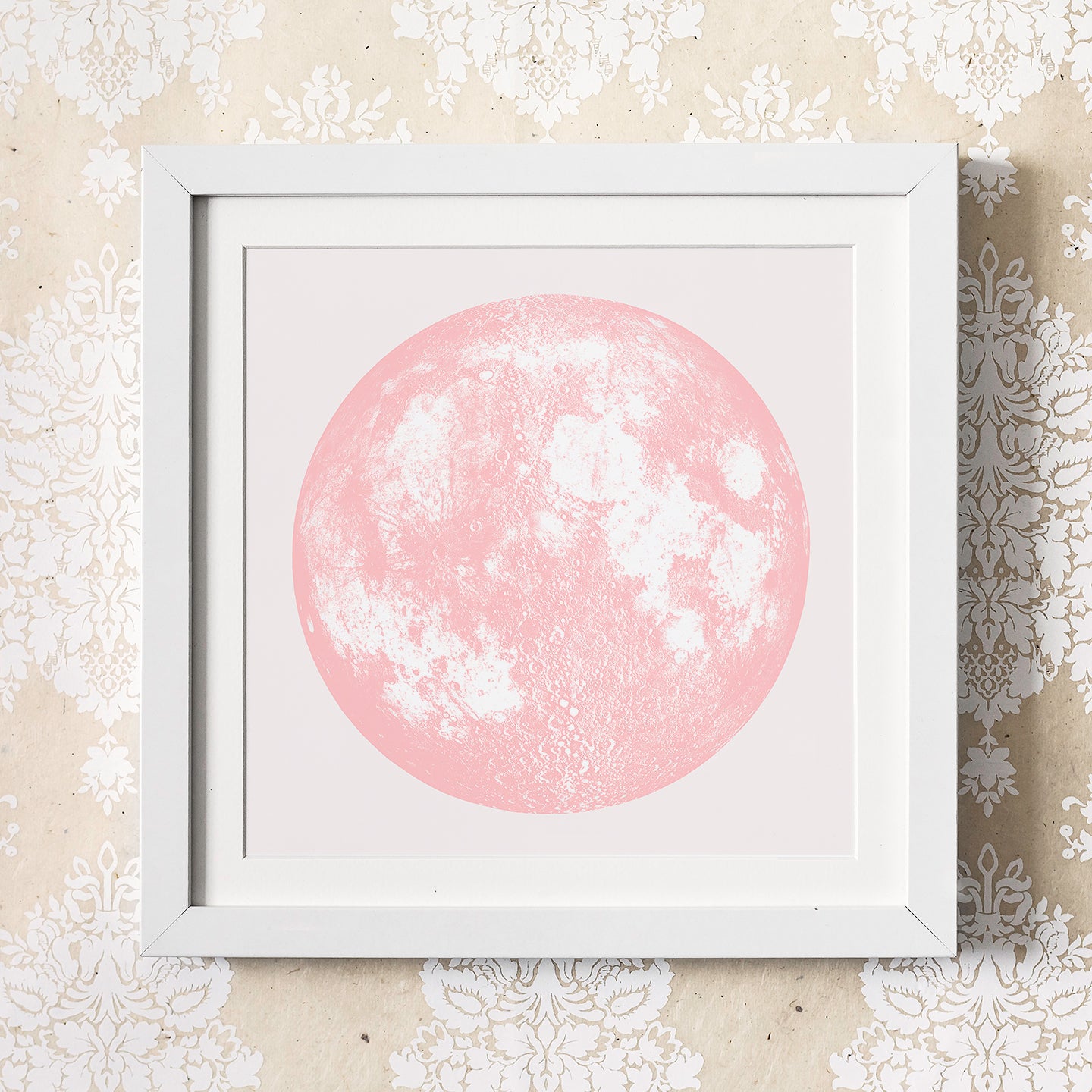 Pink Moon Wall Art Print