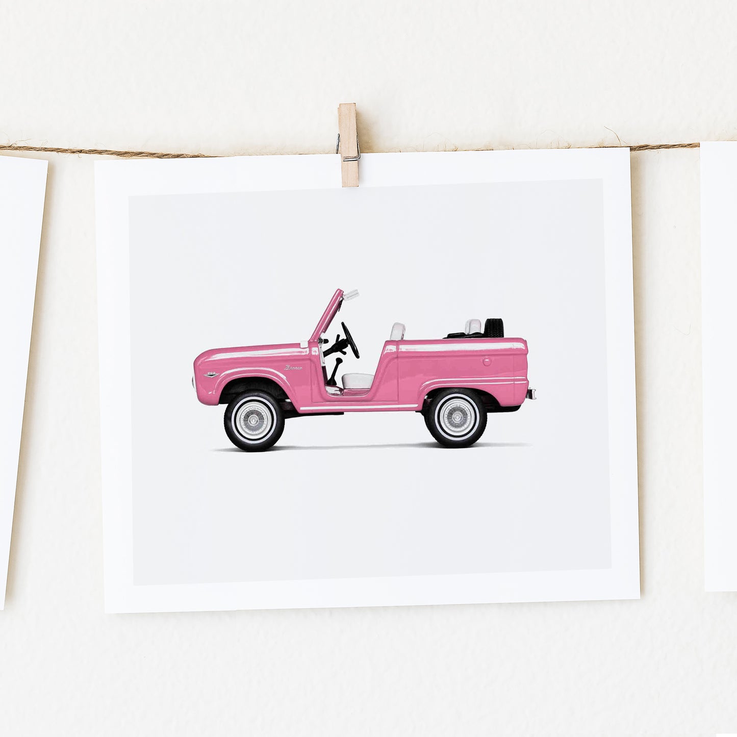 pink car nursery wall art decor for boys and girls 