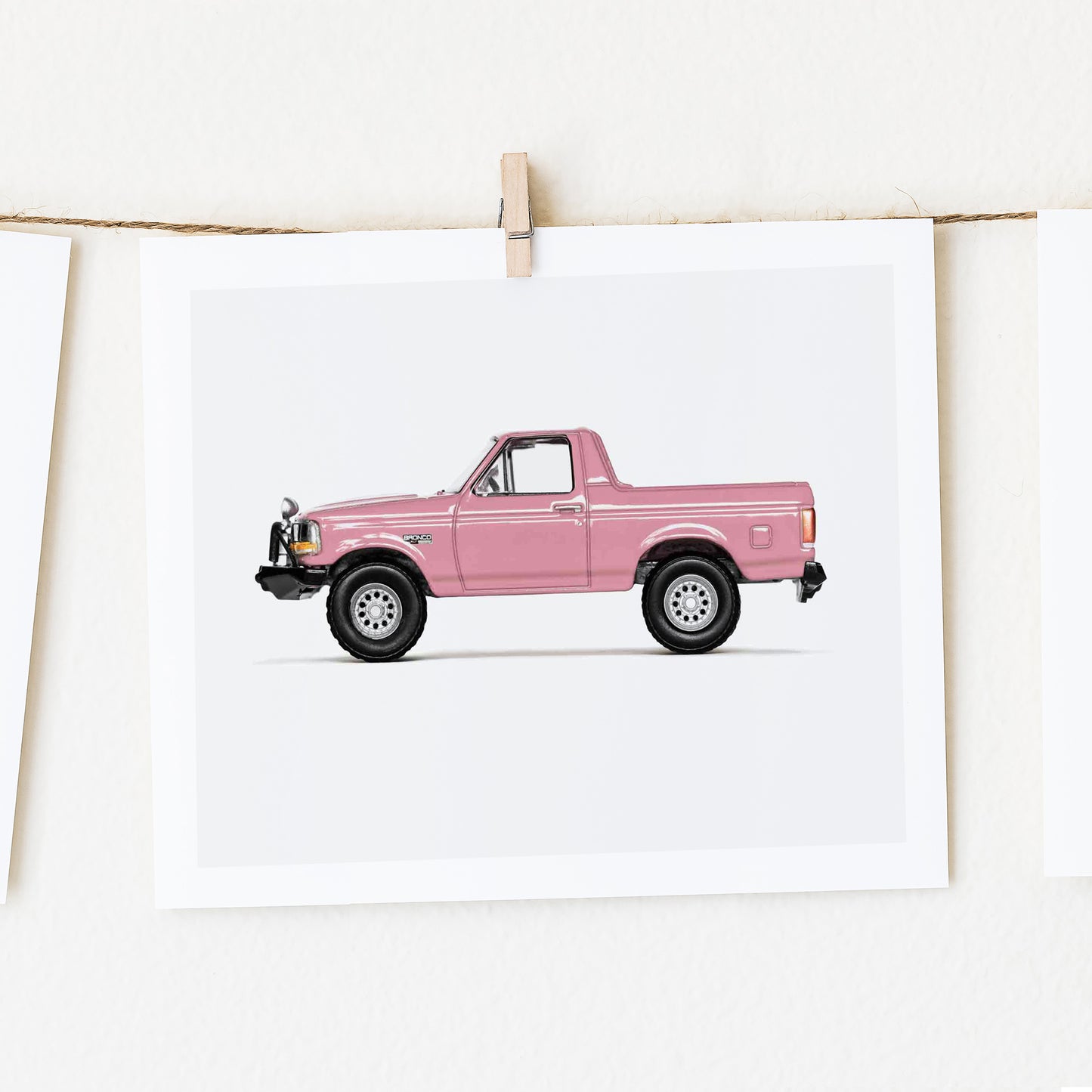 Pink Pickup Truck Nursery Wall Decor 