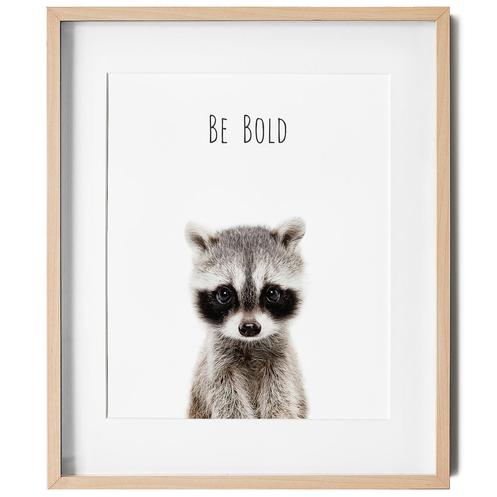 
                      
                        Raccoon Be Bold - Inspirational Wall Art for nursery or kids room
                      
                    