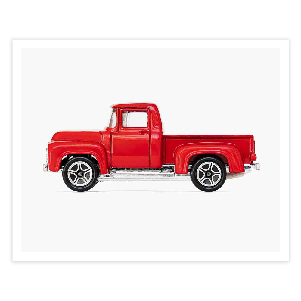 
                      
                        Old Red Pickup Truck nursery wall art for boys' room
                      
                    