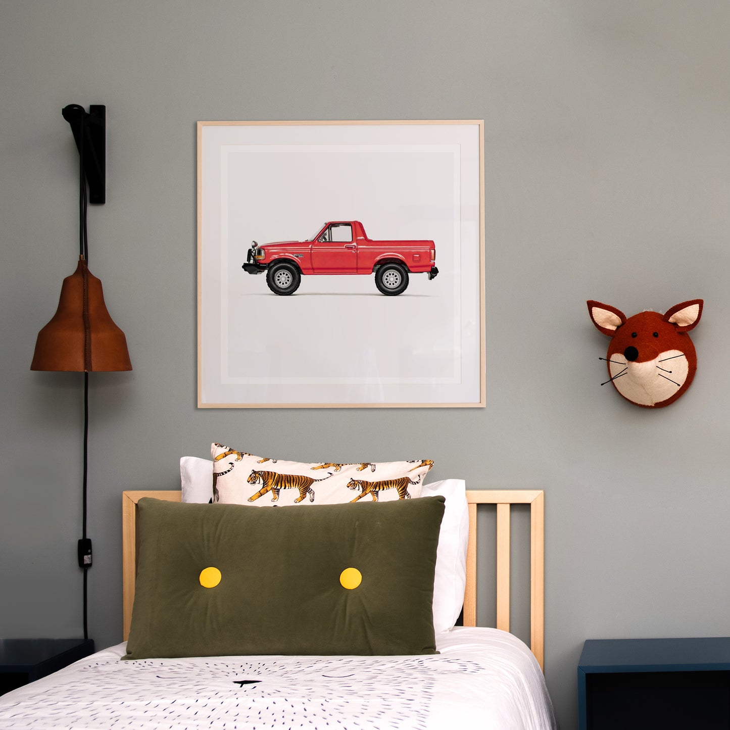 Red Pickup Truck Nursery Wall Art