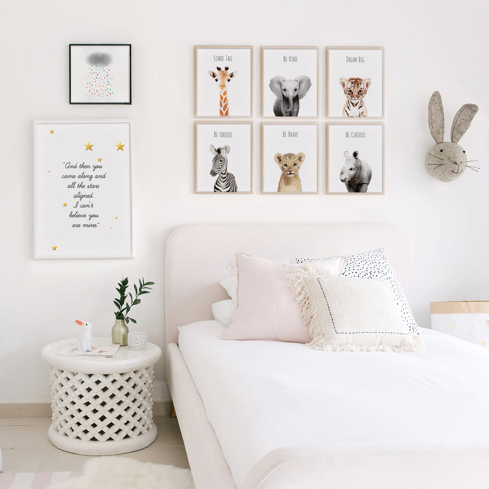 Safari Nursery Prints with Positive Affirmations