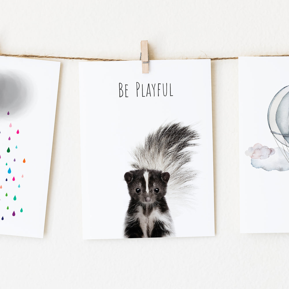 
                      
                        Skunk Be Playful - Inspirational Wall Art for nursery or kids room
                      
                    