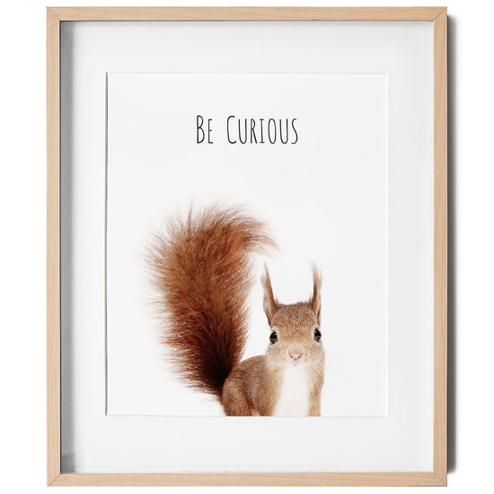 Squirrel Be Curious - Inspirational Wall Art for nursery or kids room