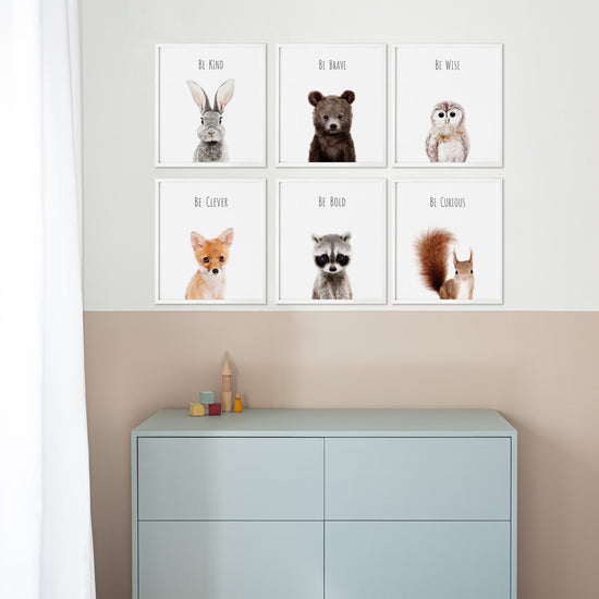 Squirrel Be Curious - Positive Affirmations Wall Art for Kids