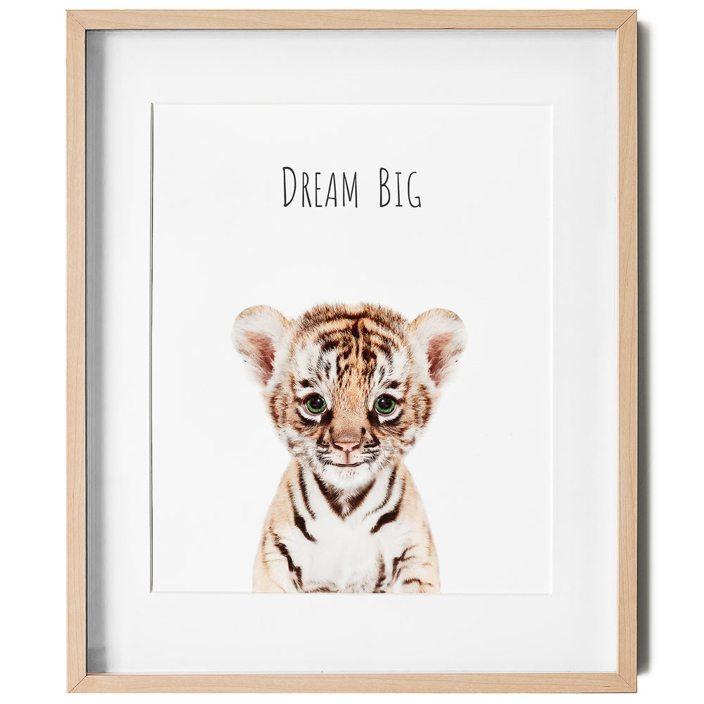 tiger dream big inspirational nursery wall art 