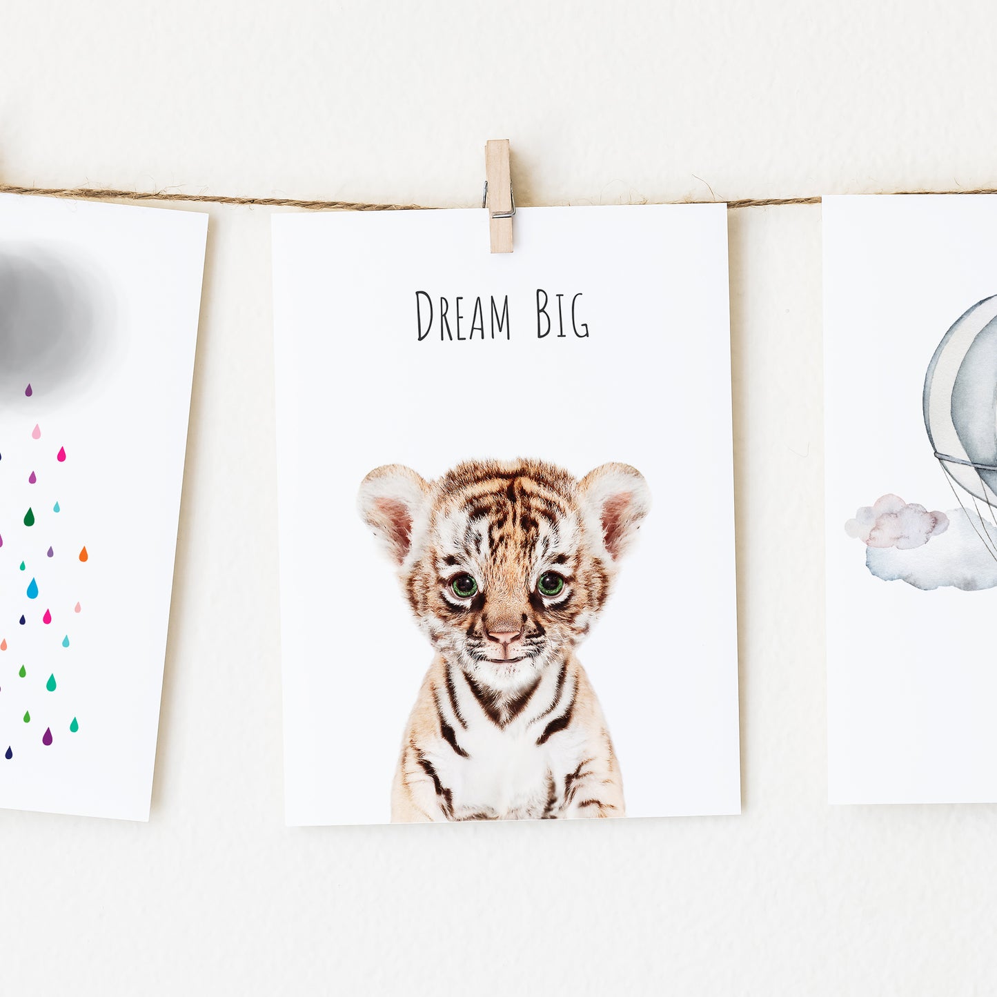 tiger dream big inspirational nursery wall art 