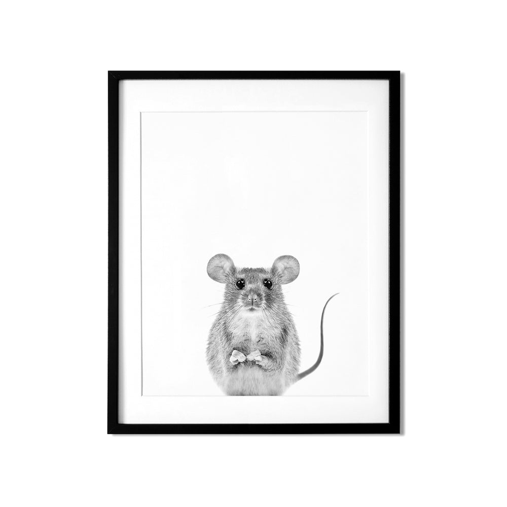 Black and White Mouse Wall Art for nursery 